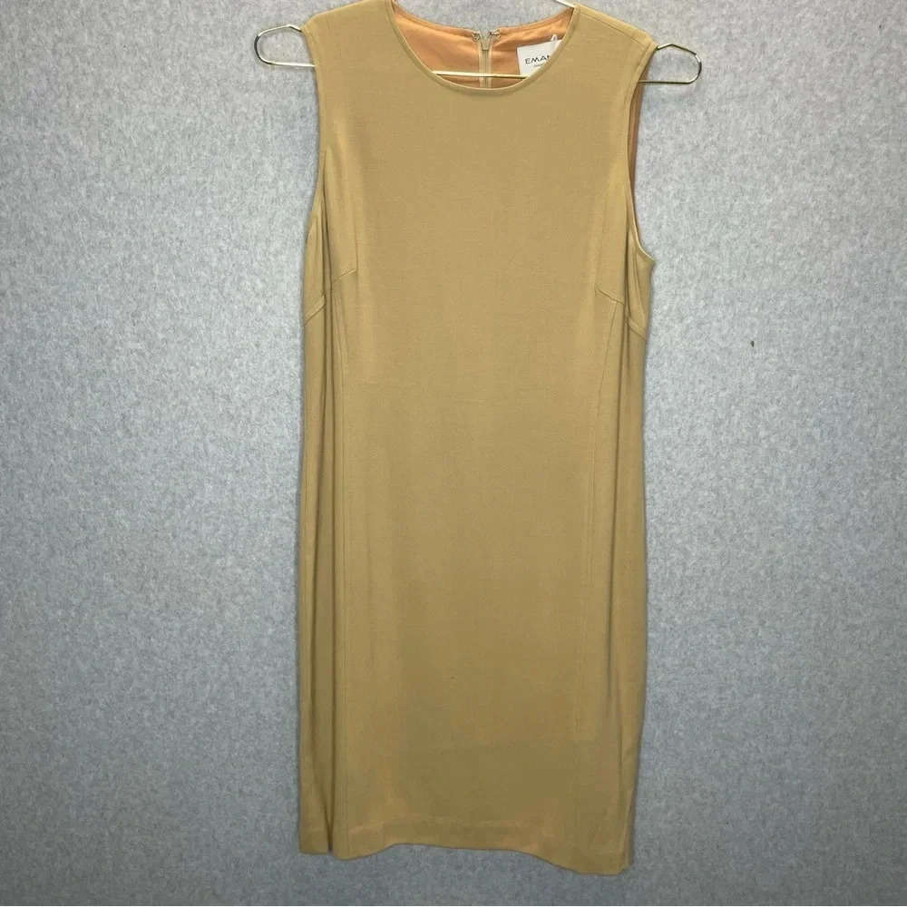 Emanuel Ungaro Wool Blend Nude Sheath Dress NWOT